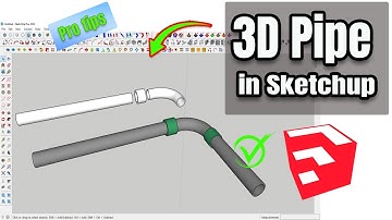 How To Create Pipe in Sketchup | 3D Pipe design in Sketchup | Pipe work in sketchup