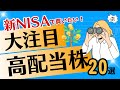 《新NISAで買いたい高配当株20選》老後資金の味方！人気の大注目銘柄