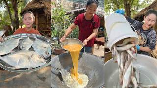 Ocean Fish Sour Sweet Stir Fry - Cauliflower Fry Egg - Make Salty Fish Dried | Amazing Cooking Skill