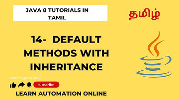Java8 | 14 | default method with multiple inheritance | Tamil