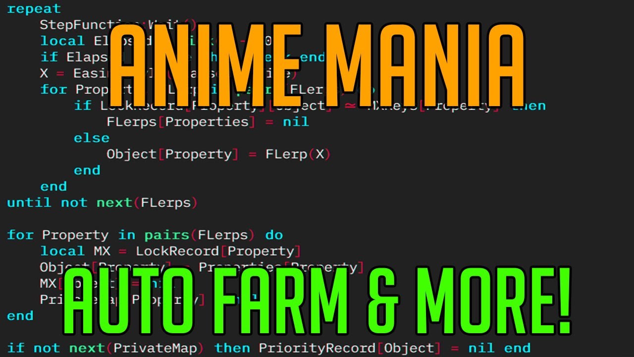 Anime Mania AutoFarm – Scripts – Roblox