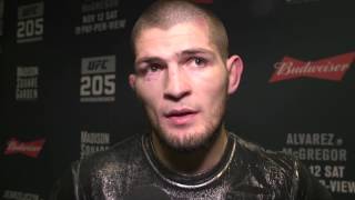 UFC 205: Khabib Nurmagomedov Backstage Interview