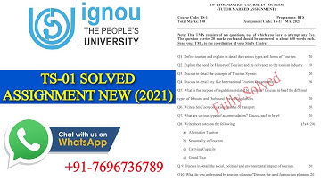 TS-01 FULLY SOLVED ASSIGNMENT NEW (2021) II BTS COURSE ASSIGNMENT