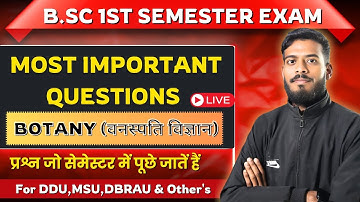Previous Year Question Of Botany | B.Sc Botany 1st Semester | MCQ