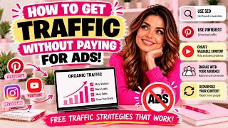 How to Get Traffic Without Paying for Ads! #OrganicTraffic #FreeTraffic #SEO #PinterestMarketing