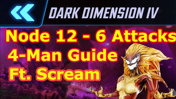 Dark Dimension 4 - Node 12 - 4 Man Guide - Scream Edition | Walkthrough - Marvel Strike Force - FTP