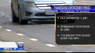 Over 1,200 DUI arrests during California Thanksgiving holiday