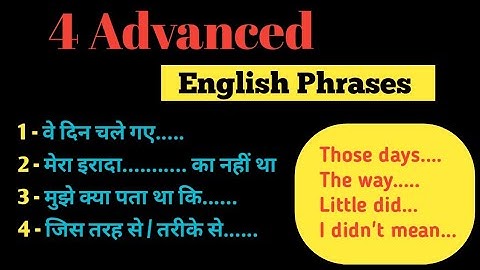 4 Advanced English Structures for Spoken English | Special Structures | English Speaking Practice
