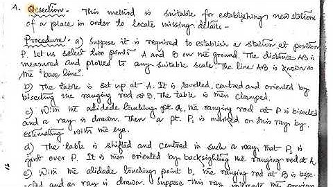 Resection Method (Two point problem) -Plain Table Surveying
