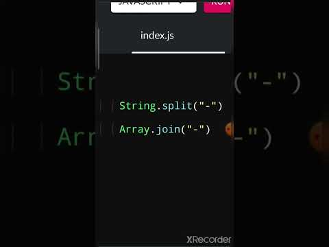 #array join method & #string split method together use |#most asked javascript interview question