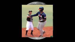Lil Big Hurt Young Slugger Leyland Henry Crushes Home Run, Gets Dap From New Zealand Players