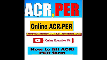 How to fill ACR PER on sedhr HRMS  |  ACR PER online fill karny ka method