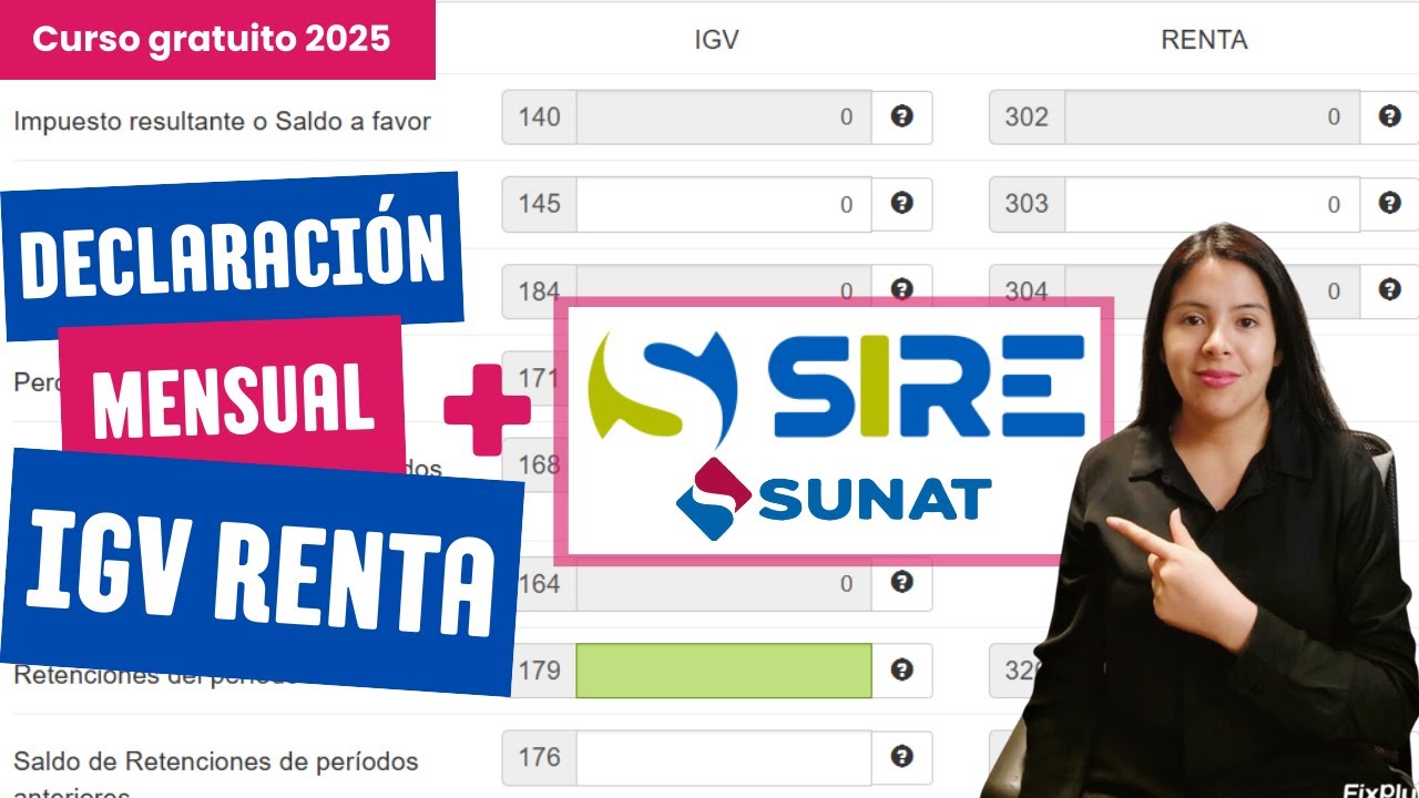🚀 CURSO GRATUITO: Aprende a declarar SIRE + impuestos IGV RENTA 🟢 [Paso a paso] SUNAT 2025