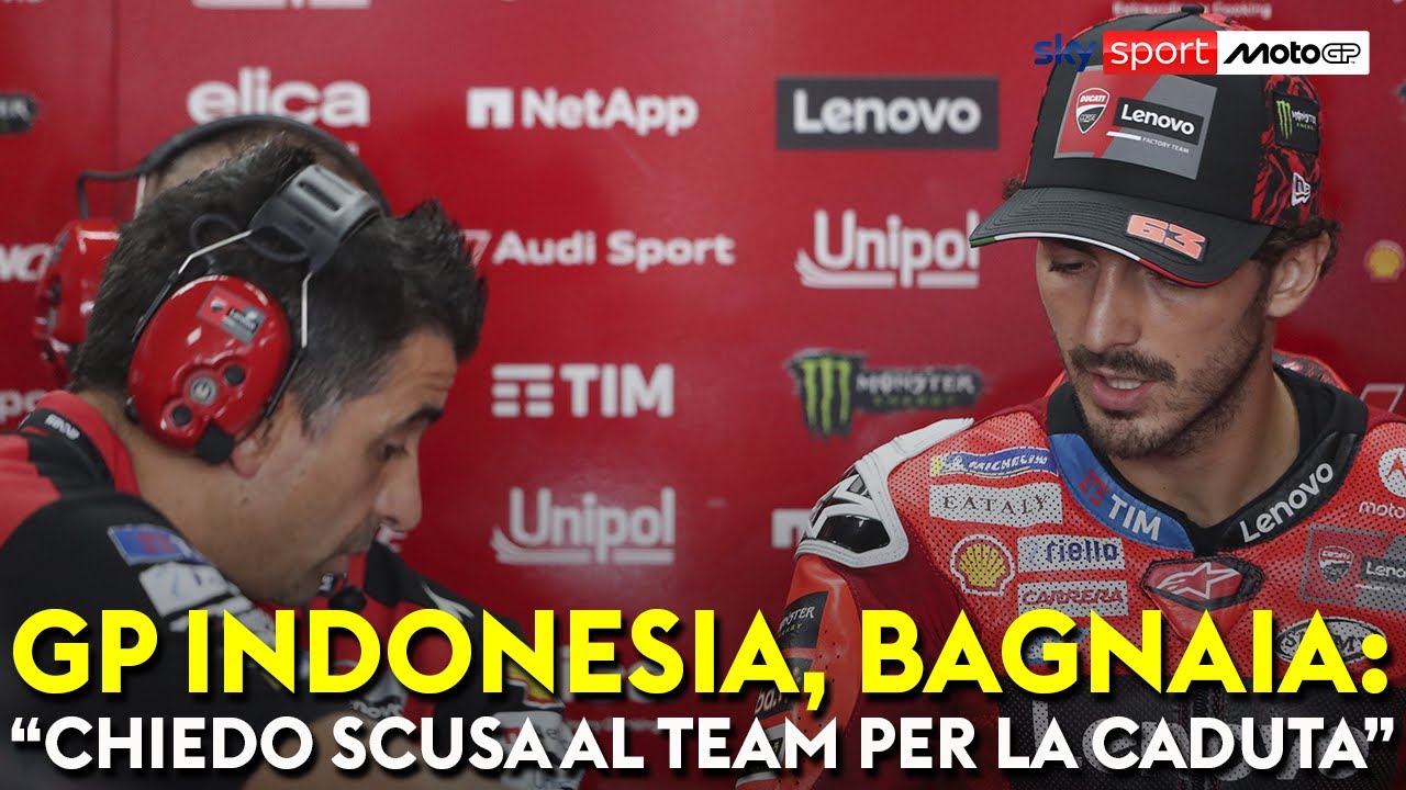 Bagnaia, caduta e ritiro nel GP Indonesia: il comunicato audio del ...