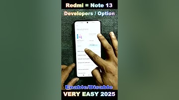 Redmi Note 13 // How To Enable The Developer Options// for USB Debugging etc. 2025//