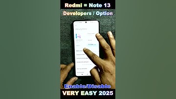 Redmi Note 13 // How To Enable The Developer Options// for USB Debugging etc. 2025//