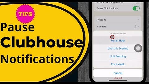 Clubhouse App: How to Pause Notifications