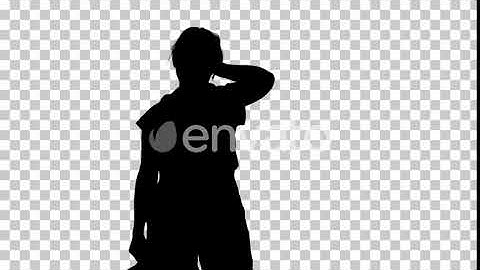 Silhouette Tired female worker, Alpha Channel | Motion Graphics - Envato elements