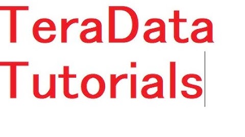 Teradata Online Training | Teradata DBA Online Training | TERADATA Videos