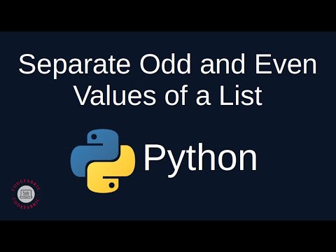 Python Problem Solving - Numerical: 4. Separate Odd and Even Values in ...