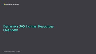 dynamics 365 human resources overview - techtalk