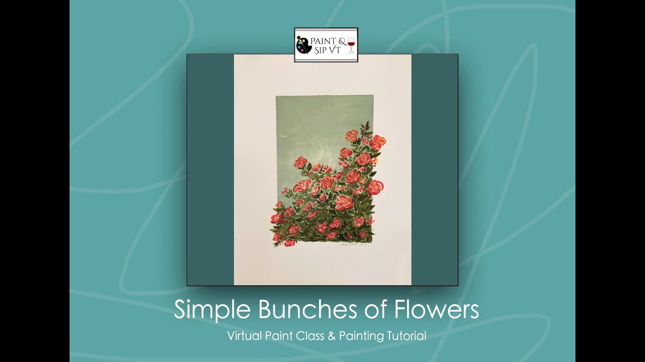How to Paint Bunches of Flowers - Easy Acrylic Painting Tutorial for Beginners