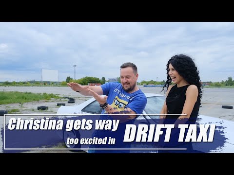 Christina gets way too excited in drift taxi
