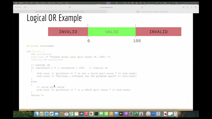 C++ Logical Operators Class Lecture (01-30-2025)