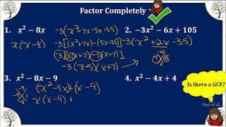 M8Alg Video Lesson 6-1 Part 6 Factoring Four Terms