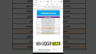 How To Highlight Unique Cells In Excel #exceltips #exceltricks #exceltutorial #msexceltips