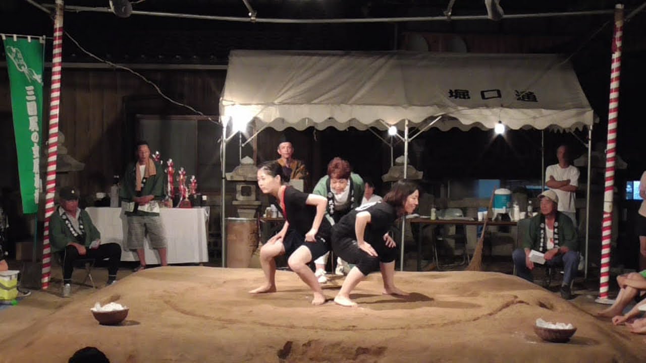 三田尻の女尻相撲大会、第２２回、２回戦７４取り直し