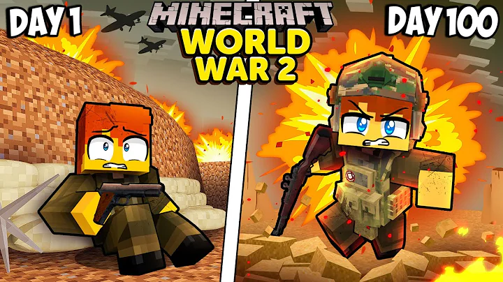 I Survived 100 Days in World War 2 in Minecraft!