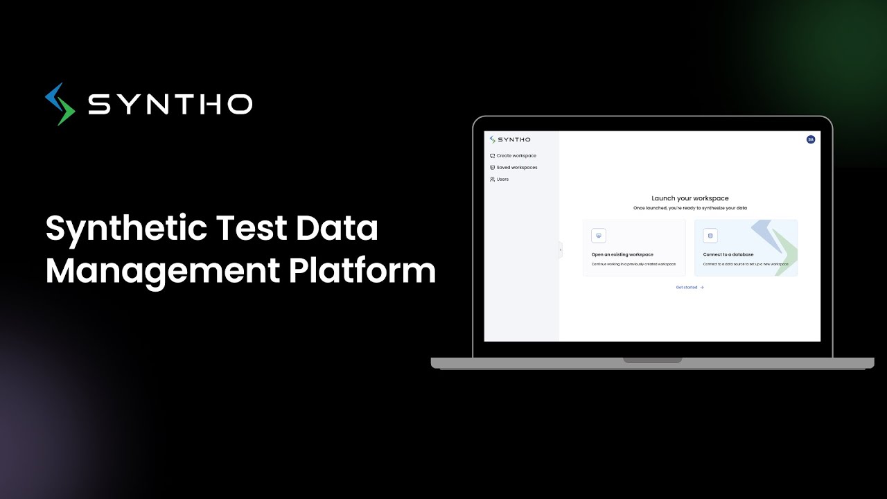 Syntho Synthetic Test Data Management Platform Platform Demo - YouTube