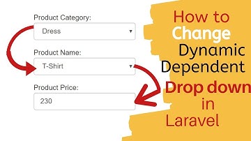 Laravel Dynamic Dependent  Dropdown