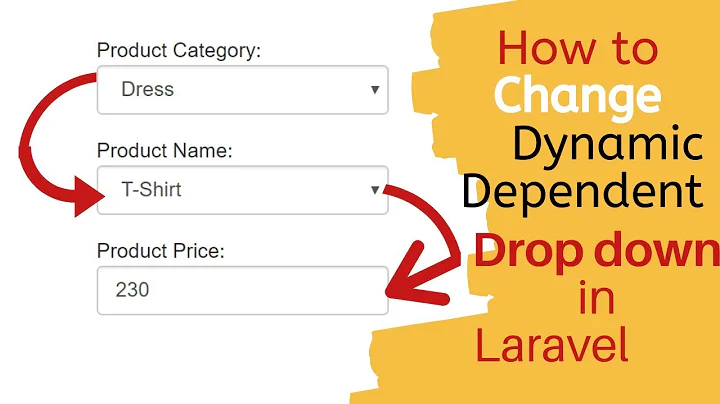 Laravel Dynamic Dependent  Dropdown