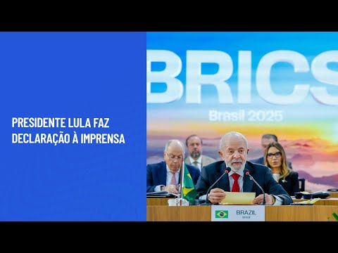 Presidente Lula faz declaração à imprensa