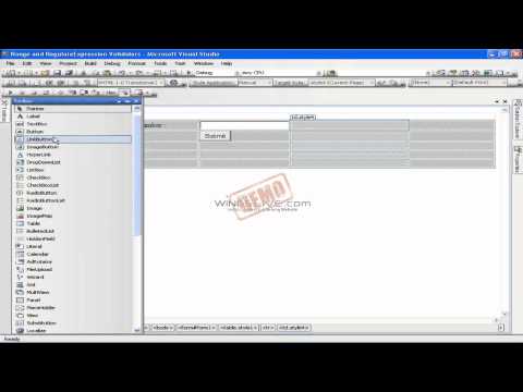 RangeValidator and RegularExpressionValidator in ASP.Net 2008 HD