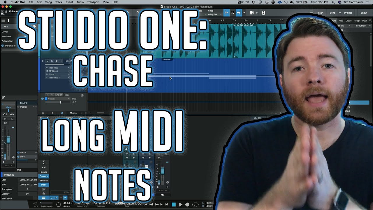 Studio One: How to Chase MIDI notes - YouTube