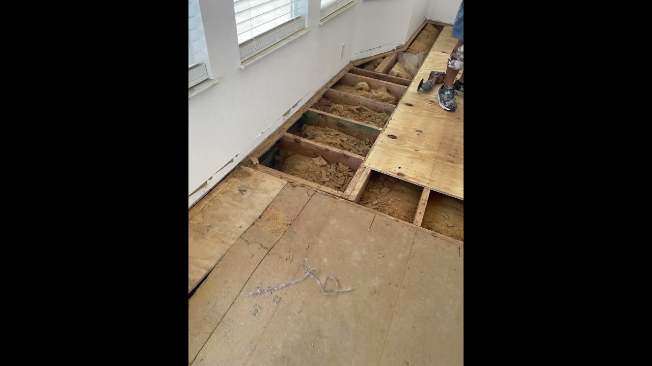 Back at it! Mobile home floor repair on N St Thomas 
