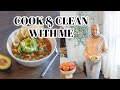 🍂Fall Cook and Clean with Me! Sweet Potato Chili & Healthy Fall Dessert!