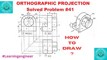 Orthographic View (Que No.41) and Orthographic Projection.#Learningengineer  #MSBTE