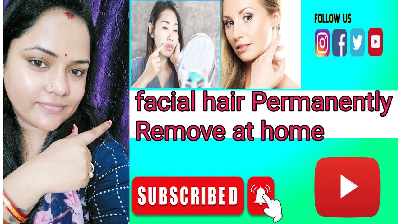 How to remove facial hair Naturally Unwanted facial hair remove!facial