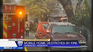 Early morning fire destroys mobile home in Anderson