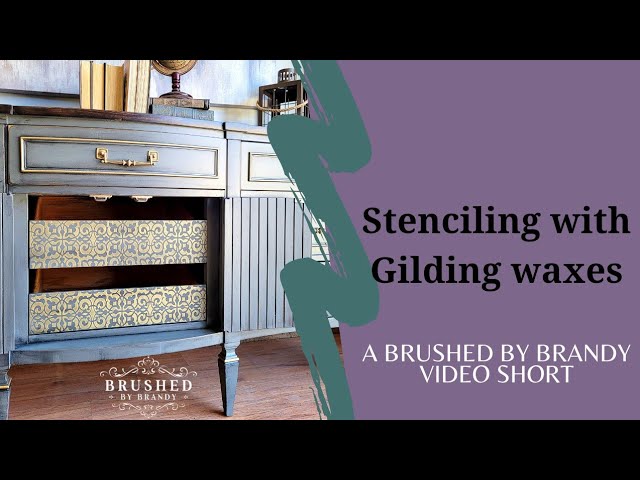 VIDEO- Applying Gold Gilding Wax Furniture Painting Tutorial - Brushed by  Brand…