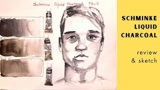 Liquid Charcoal trio by Schminke: first impressions and demonstration sketch.