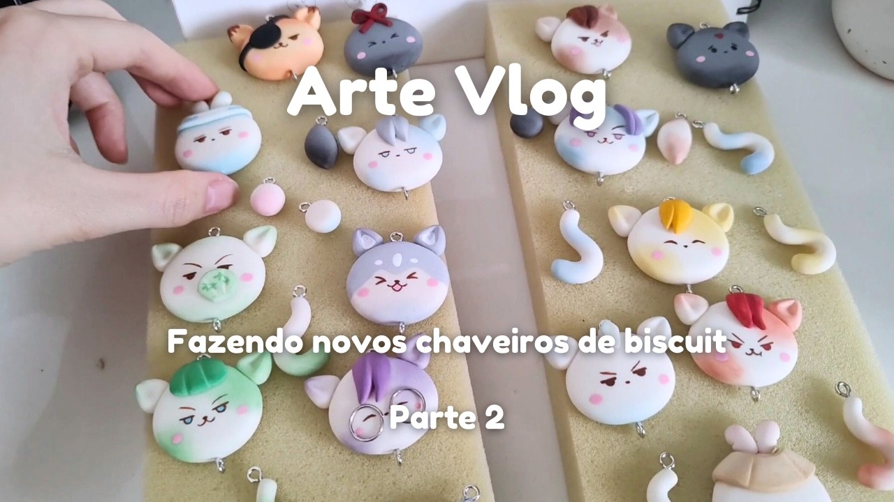 Studio vlog arte como fiz chaveiros pra loja pt 2