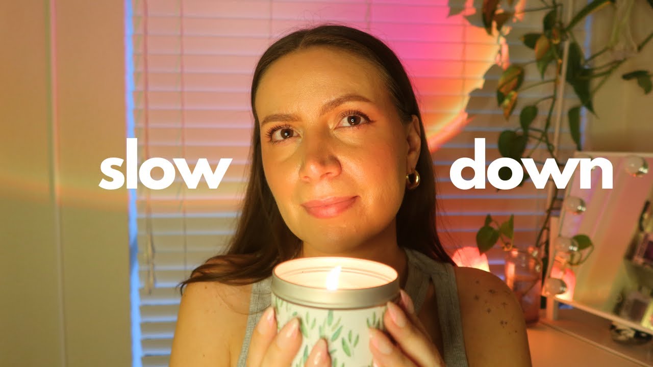 ASMR Center Yourself & Slow Down Meditation 🕯✨Soft-Spoken, Whisper, Breathwork, Tarot, Stress Relief