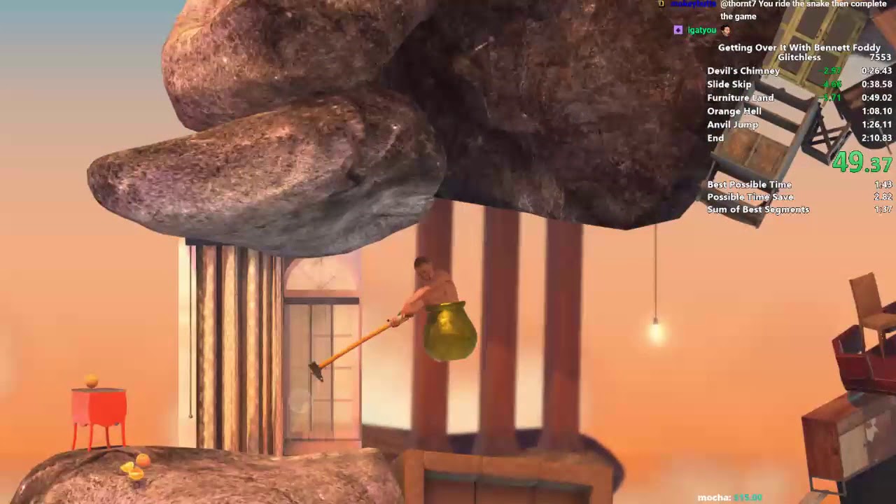 Getting Over It with Bennett Foddy - 3m 13s Speedrun 