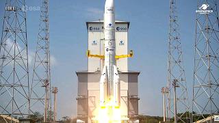 First Ariane 64 Launch: Ariane 6 Lifts Off with Four Boosters - Amazon LEO satellites payload