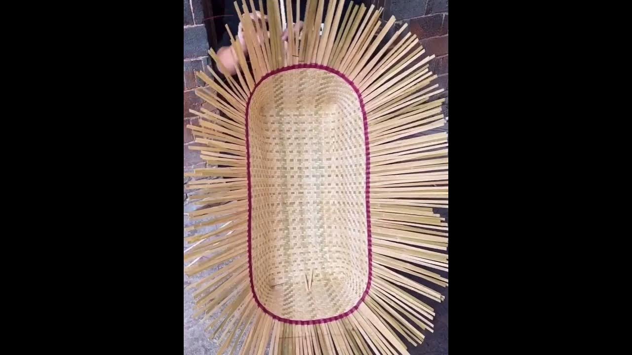 How to make Baby Basket from Bamboo Creative DIY YouTube